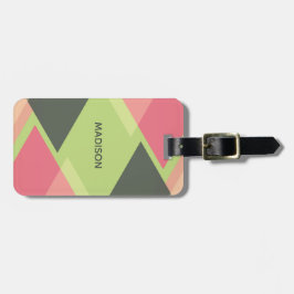 Etiqueta De Bagagem Abstrato de texto personalizado Marca de bagagem d