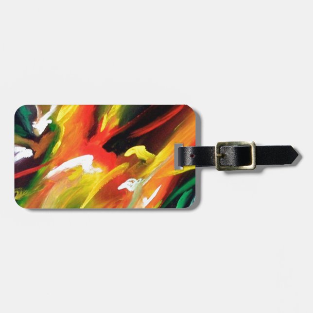 Etiqueta De Bagagem Abstrato Expressionismo (Frente Horizontal)