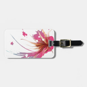 Etiqueta De Bagagem Abstrato Hibiscus Flower