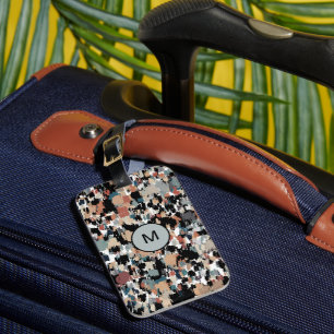 Etiqueta De Bagagem Abstrato Mottled Camo