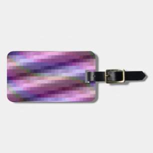 Etiqueta De Bagagem Abstrato quadrados em roxo, rosa e azul