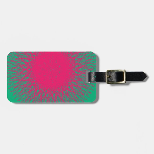 Etiqueta De Bagagem abstrato rosa (Frente Horizontal)