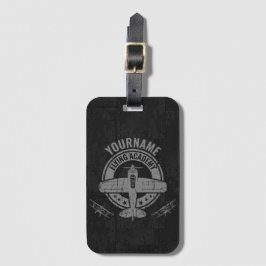 Etiqueta De Bagagem Academia Piloto de Avião Vintage Personalizado