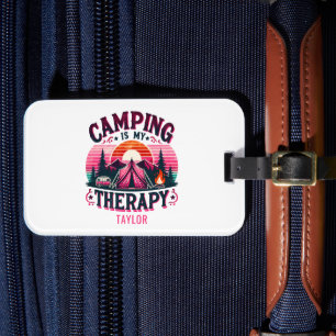 Etiqueta De Bagagem Acampamento É Minha Terapia