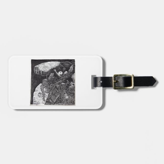 Etiqueta De Bagagem Acima e Abaixo por Brian Benson (Frente Horizontal)