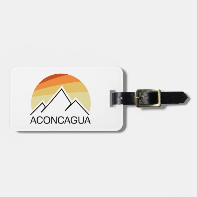 Etiqueta De Bagagem Aconcagua Retro (Frente Horizontal)