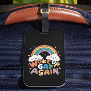Etiqueta De Bagagem Acordou Gay de novo o mês do orgulho LGBT Groovy