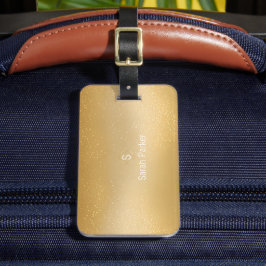 Etiqueta de bagagem acrílica de ouro elegante e mo