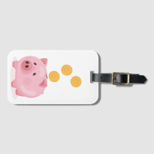 Etiqueta de Bagagem Acrílica do Banco Rosa