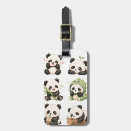 Etiqueta De Bagagem Adesivo de Bagagem com Padrão de Urso Panda Kawaii