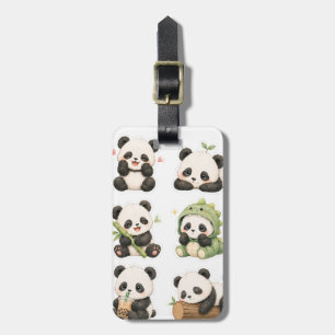 Etiqueta De Bagagem Adesivo de Bagagem com Padrão de Urso Panda Kawaii