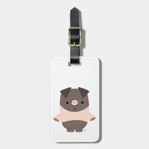Etiqueta De Bagagem Adesivo de bagagem de porco de desenho animado for