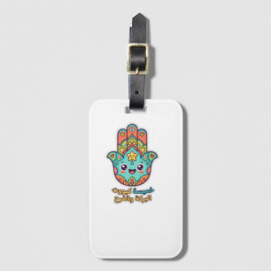 Etiqueta De Bagagem Adesivo de Mão Hamsa Kawaii Marroquino Fofo