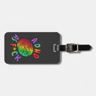 Etiqueta De Bagagem ADHD como F*ck Rainbow Brain