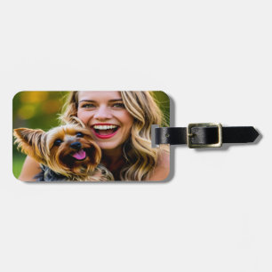 Etiqueta De Bagagem Adicionar Foto de Yorkshire Terrier Personalizar