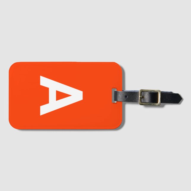 Etiqueta De Bagagem Adicionar Monograma Personalizado Moderno Simples (Frente Horizontal)