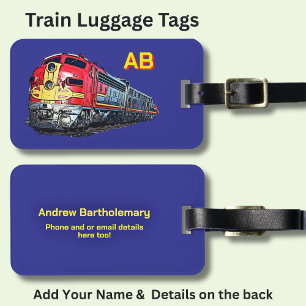 Etiqueta De Bagagem Adicionar Nome e Detalhes das Iniciais - Locomotiv