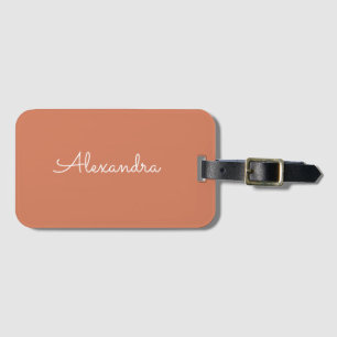 Etiqueta De Bagagem Adicionar nome simples preto personalizado Terraco