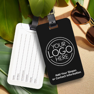 Etiqueta De Bagagem Adicione seu logotipo corporativo moderno minimali