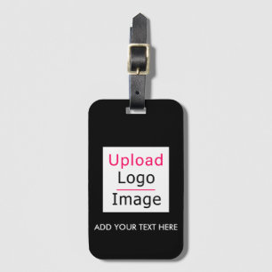 Etiqueta De Bagagem Adicione seu logotipo e texto personalizado Tchic
