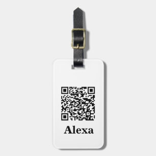 Etiqueta De Bagagem Adicione sua própria verificação de código QR