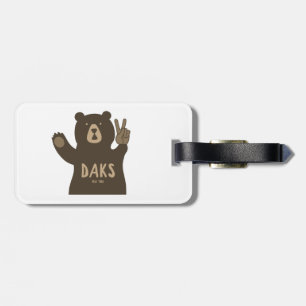 Etiqueta De Bagagem Adirondacks Peace Bear