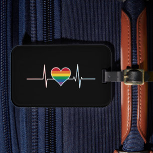 Etiqueta De Bagagem Adorável Orgulho Gay LGBT Pulsação Lesbicas Gays A