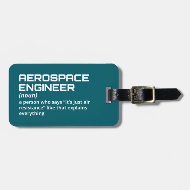 Etiqueta De Bagagem Aerospace - Presente Engraçado do Engenheiro (Frente Horizontal)