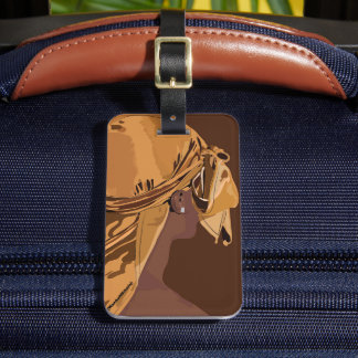 Etiqueta De Bagagem Aesthetic art Black man with durag artwork