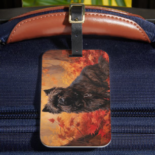 Etiqueta De Bagagem Affenpinscher deixa cair inspirada