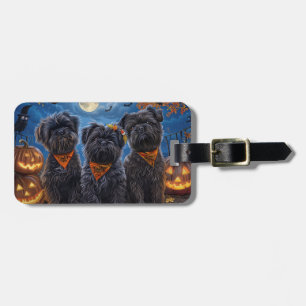 Etiqueta De Bagagem Affenpinscher Halloween Spooky