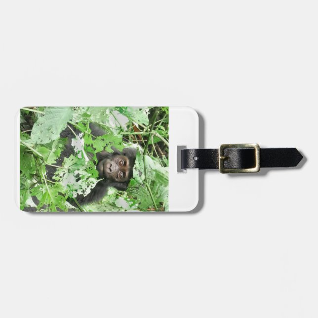 Etiqueta De Bagagem Africa - Gorilla Baby (Frente Horizontal)