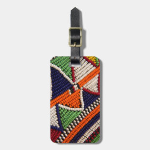 Etiqueta De Bagagem África, Quênia. Contas Tribais Maasai