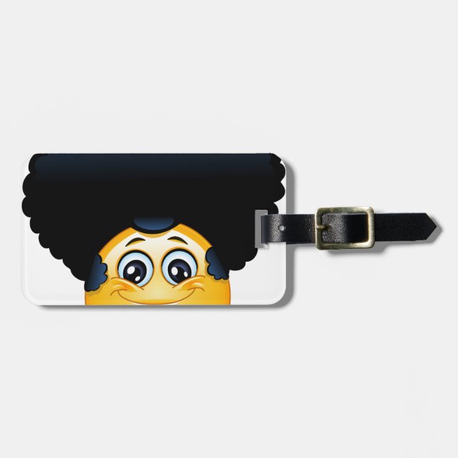 Etiqueta De Bagagem afro emoji (Frente Horizontal)