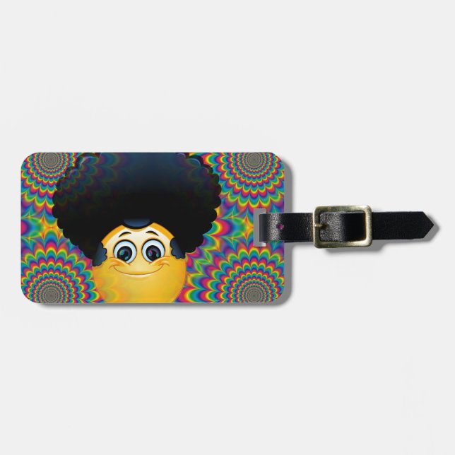 Etiqueta De Bagagem afro emojis (Frente Horizontal)