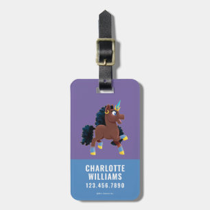 Etiqueta De Bagagem Afro Unicorn Magical Prancing