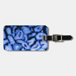 Etiqueta De Bagagem Agate de quartzo azul, Geodes azuis, padrão de abs