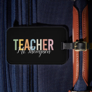 Etiqueta De Bagagem Agradecimento Personalizado ao Professor Volta às