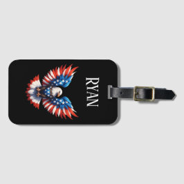 Etiqueta De Bagagem Águia Americana Patriótica