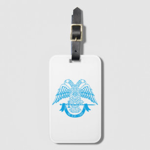 Etiqueta De Bagagem Águia de duas cabeças como símbolo maçônico
