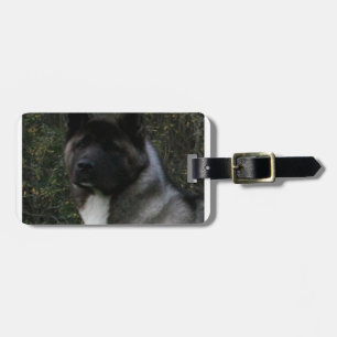 Etiqueta De Bagagem akita pinto máscara preta