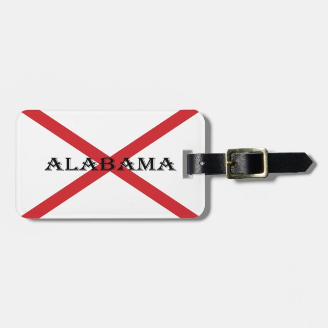 Etiqueta De Bagagem Alabama e Flag cd ltcnt (Frente Horizontal)