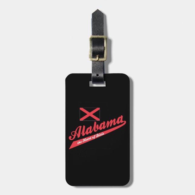Etiqueta De Bagagem Alabama Heart of Dixie (Frente Vertical)