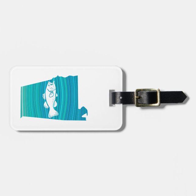 Etiqueta De Bagagem Alabama Wave Fisheries (Frente Horizontal)
