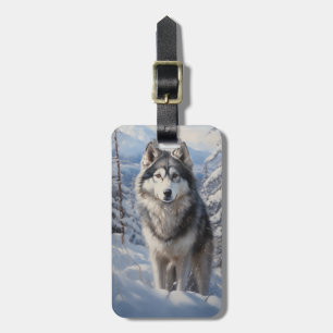 Etiqueta De Bagagem Alaskan Malamute