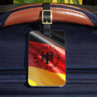 Etiqueta De Bagagem Alemanha/Deutschland Para Sempre/águia negra/bande