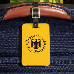 Etiqueta De Bagagem Alemanha/Deutschland Para Sempre/águia preta/bande