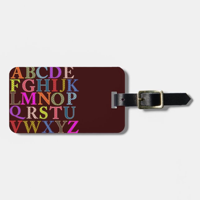 Etiqueta De Bagagem Alfabeto (Frente Horizontal)