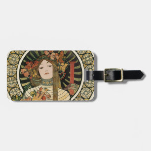 Etiqueta De Bagagem Alfonse Mucha Trappistine Nouveau