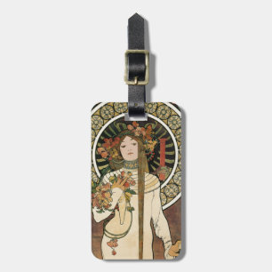 Etiqueta De Bagagem Alfonse Mucha Trappistine Nouveau